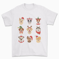 Festive Dogs Cute Gift For Friends For Christmas  Standard/Premium T-Shirt - Dreameris