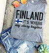 Findland Its Where My Story Begins Findland Flag Standard Men T-shirt - Dreameris