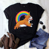 Funny English Bulldog Unicorn Rainbow Gift Dog Lovers T-Shirt - Dreameris