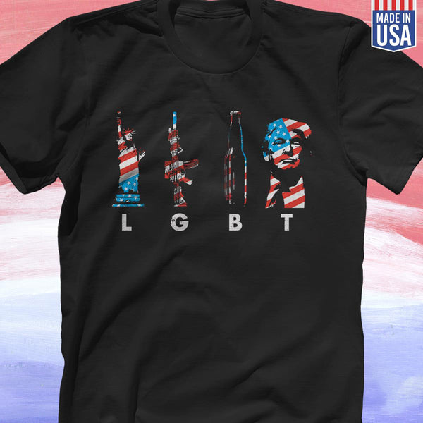 Funny LGBT American USA Independence Day 4th Of July Gift Patriotic Shirt Standard/Premium T-Shirt Hoodie Top Selling