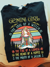 Gemini Girl May Birthday The Soul Of A Witch Retro Vintage Birthday Gift Standard/Premium T-Shirt Hoodie - Dreameris