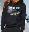 German Girl Knows More Than She Says Standard Hoodie - Dreameris