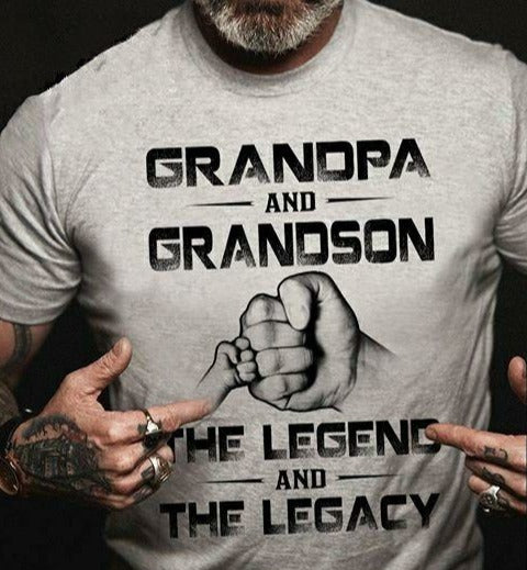 Grandpa And Grandson The Legend And The Legacy Standard Men T-shirt - Dreameris