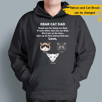 Personalized Dear Cat Dad From Cute Cat Gift For Cat Lovers Father's Day - Standard T-shirt Hoodie - Dreameris