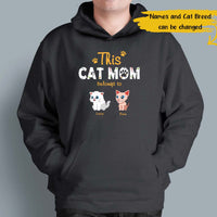 Personalized This Cat Mom Belongs To Gift For Cat Lovers Funny Custom Name - Standard T-shirt Hoodie - Dreameris