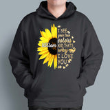 Personalized Your True Color Half Sunflower Autism Awareness Gift For Autism Mom Dad- Standard T-shirt Hoodie - Dreameris