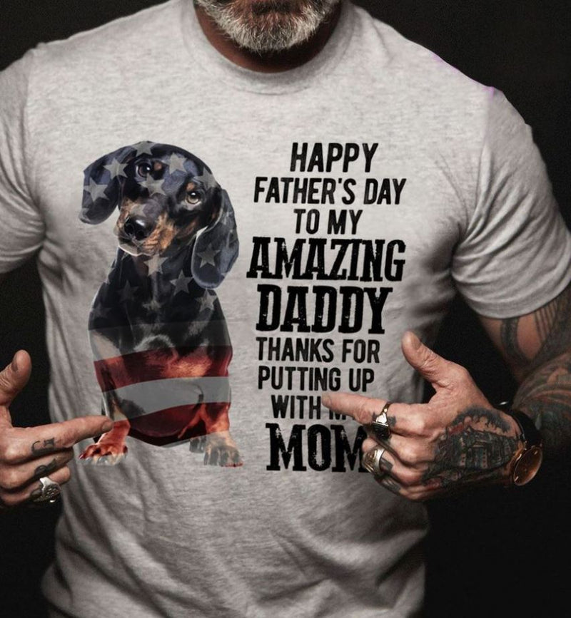 Dachshund dad outlet shirt