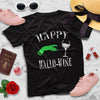 Happy Hallo Wine Halloween Funny Standard T-Shirt - Dreameris