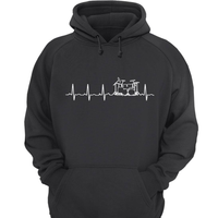 Heartbeat Drums For Drummer Gift Standard Hoodie - Dreameris