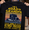 I Am A Dad A Grandpa And A Retired Trucker Retro Vintage Truck Driver Retirement Gift - Dreameris