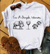I Am A Simple Woman Elephant Wine Dog Paw Gift Standard/Premium T-Shirt - Dreameris