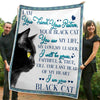 I Am Your Freind Your Partner Your Black Cat Blackcat Print Fleece/Sherpa Blanket - Dreameris