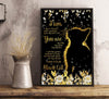 I Am Your Friend Partner Black Cat Flower Cat Lovers Poster/Matte Canvas - Dreameris