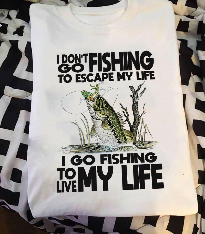 I Go Fishing To Live My Life Gift For Men Women Standard/Premium T-Shirt