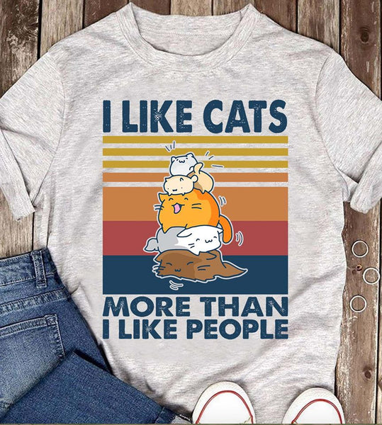 I Like Cats More Than I Like People Standard Men T-shirt - Dreameris