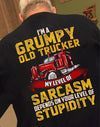 I'm A Grumpy Old Trucker My Level Of Sarcasm Depends On Your Level Of Stupidity Standard T-Shirt - Dreameris