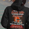 I'm A Proud Wife Of A Freaking Awesome Husband Who Still Plays With Trucks And That's Okay Gift Standard Hoodie - Dreameris