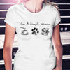 I'm A Simple Woman Coffee Dog And Book Gift Dog Book Lovers T-Shirt - Dreameris