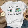 Im A Quilting And Camping Kinda Girl For Quilting And Camping Lover Cotton T-Shirt - Dreameris