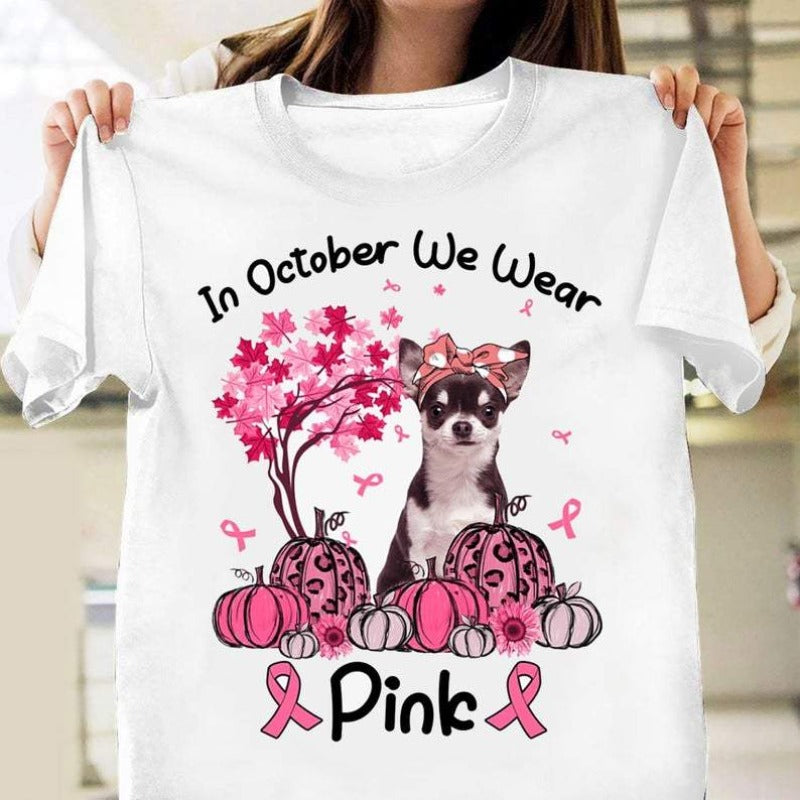 In October We Wear Pink pumpkin Breast Cancer Awareness