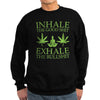 Inhale The Good Shit Exhale The Bullshit Weed Cannabis Meditate Standard/Premium T-Shirt Hoodie - Dreameris