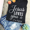 Juses Loves You And Im Trying Cotton T Shirt - Dreameris