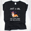 Just A Girl Who Loves Corgi And Halloween Gift Men Women T shirt - Dreameris
