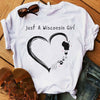 Just A Wisconsin Girl Love Flip Flops Wine Dog Standard/Premium T-Shirt - Dreameris