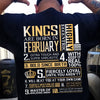 Kings Are Born In February Birthday Gift For Men Standard/Premium T-Shirt Hoodie - Dreameris