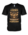 Legends Are Born In February Eagle Men Birthday Gift Standard/Premium T-Shirt Hoodie - Dreameris