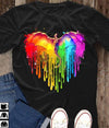 Lgbt Dragon Melting Heart Pride For Lovers Cotton T Shirt - Dreameris
