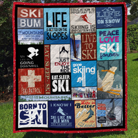 Life Is Better On The Slopes Funny  Gifts For Skiers Fleece/Sherpa Blanket - Dreameris