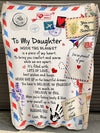 Love Mail To My Daughter Inside This Blanket Is A Piece Of My Heart Gift From Mom Fleece Blanket - Dreameris