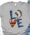Love Native Pattern Cotton T-Shirt - Dreameris