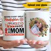 Personalized Mom Behind Firefighter Custom Photo Gift For Mother Coffee Mug - Dreameris