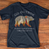 Mountain Go Outside Worst Case Scenario A Bear Kills You Standard Men T-shirt - Dreameris