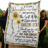 My Daughter In Law Sunflower Thank You For Not Selling Him  Fleece Blanket-Sherpa Blanket - Dreameris