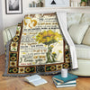 My  Daughter  Sunflower You Are Powerful Brave & Beautiful Gift From Mom Fleece Blanket-Sherpa Blanket - Dreameris