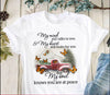 My Mind Still Talks To You And My Heart Still Looks For Yoy But My Soul Knows You Are At Peace Butterflies And Truck Gift  Standard/Premium T-Shirt - Dreameris