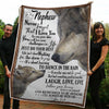 My Nephew Wolf Follow Your Dream Gift From Uncle Fleece Blanket-Sherpa Blanket - Dreameris
