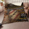 My Son Baseball Believe In Yourself Gift From Mom Fleece Blanket-Sherpa Blanket - Dreameris