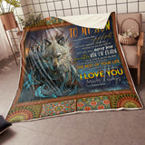 My Son Wolf Go Forth And Aim For The Skies Gift From Mom Fleece Blanket-Sherpa Blanket - Dreameris