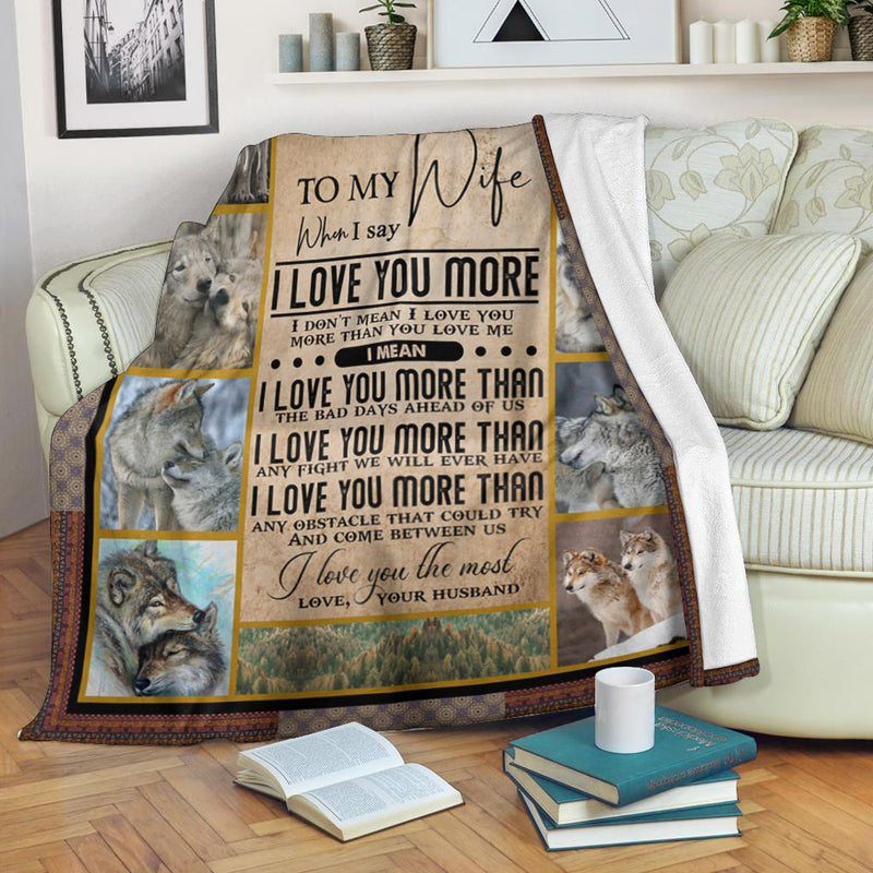 Love you more throw blanket hot sale