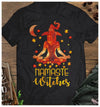 Namaste Witch Do Yoga Meditation Girl Leaves Fall Season Hallowen Gift For Yogis Standard/Premium T-Shirt - Dreameris