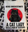 Never Underestimate A Cat Lady With A Pair Of Scissors Standard T-Shirt - Dreameris