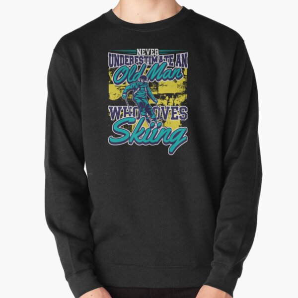 Never Underestimate An Old Man Who Loves Skiing Gift For Skiing Lovers Sweater - Dreameris