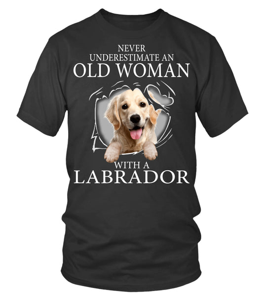 Never Underestimate An Old Man With A Labrador Gift Man Dog Lovers T shirt - Dreameris