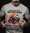 Never Underestimate An Old Man With A Tractor January Birthday Gift Standard/Premium T-Shirt Hoodie - Dreameris
