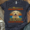 Never Underestimate An Old Woman With A Golden Retriever Gift Women Dog Lovers T shirt - Dreameris