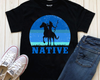Northwest Native American Knight Pride Mounta Ladies Standard T-Shirt - Dreameris